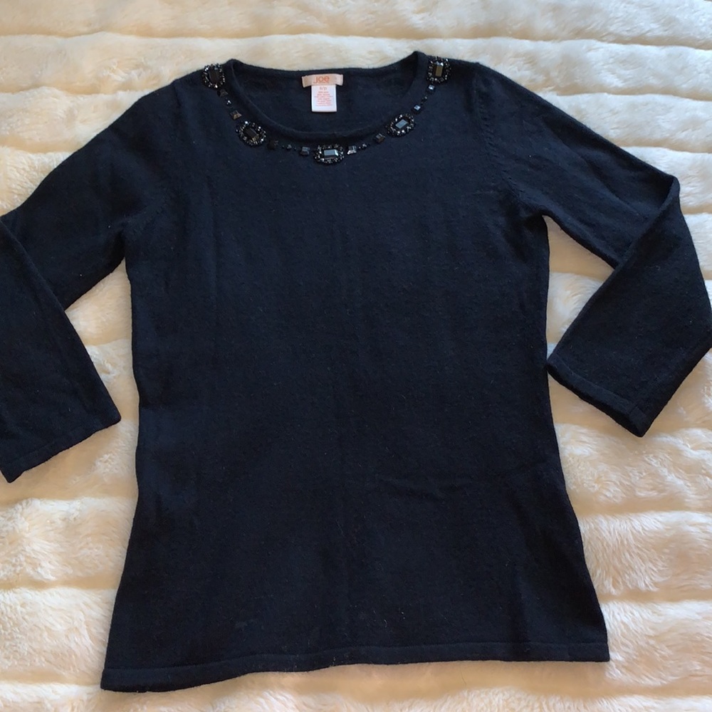 Joe black soft angora wool blended jewelled pullover sweater S - Picture 8 of 10